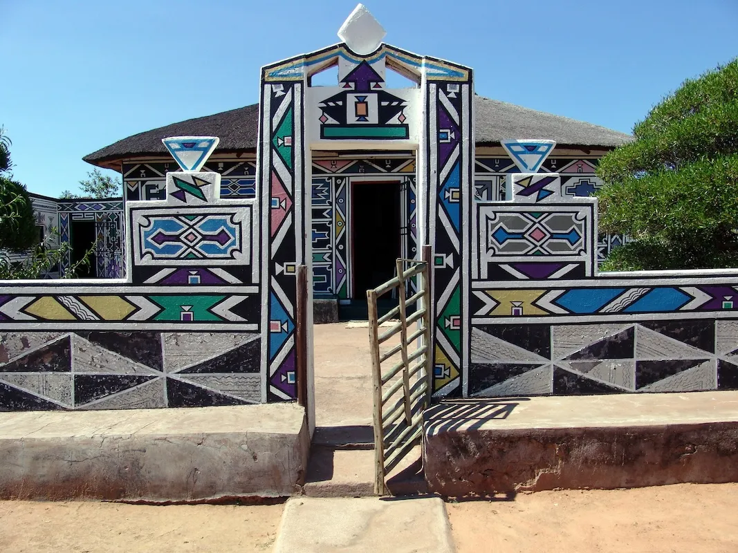 The entrance gate to Esther Mahlangu's homestead