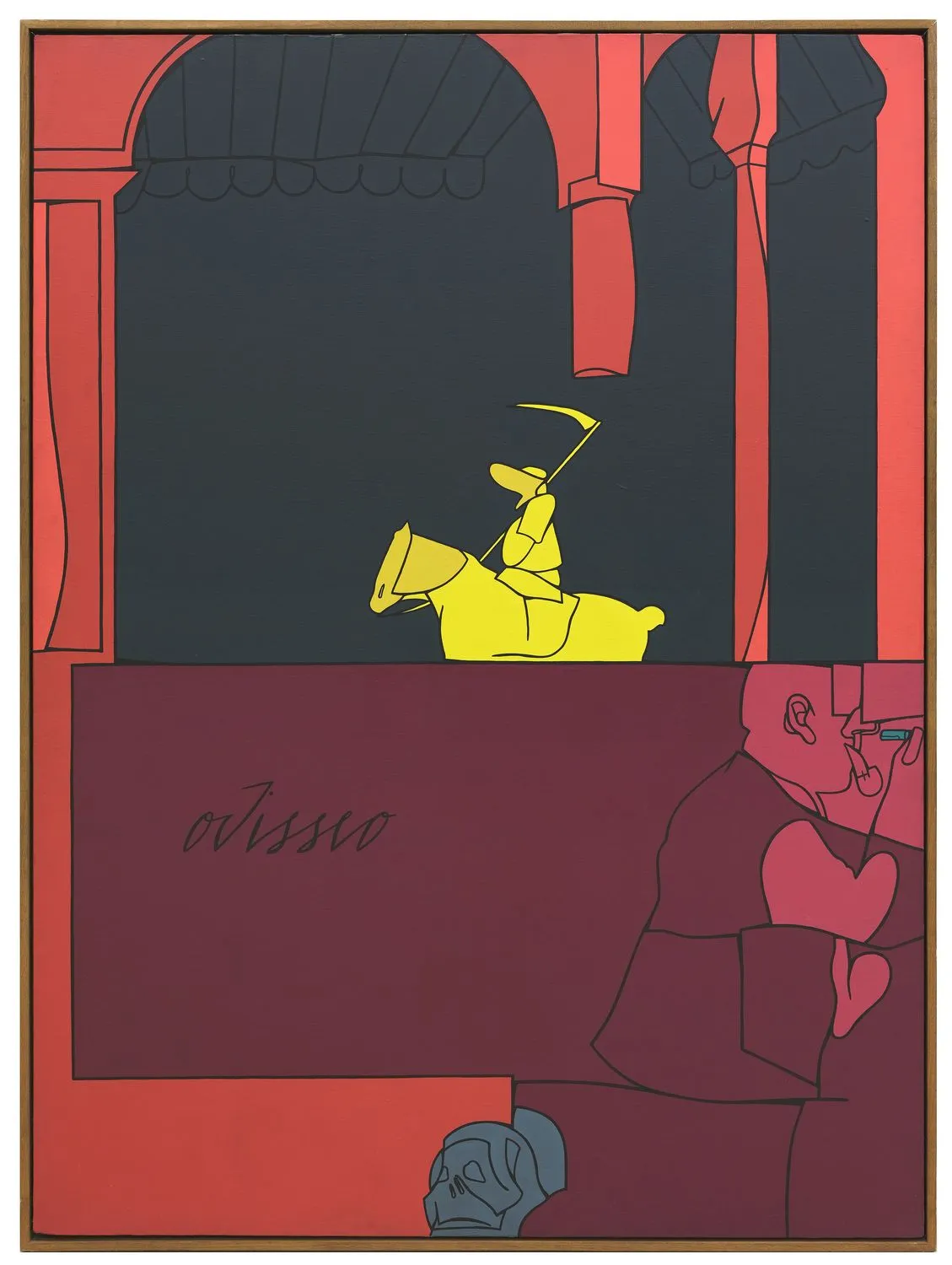 Valerio Adami, La firma del muro antico, Odisseo (per E. Pound), 1977. Repetto Gallery