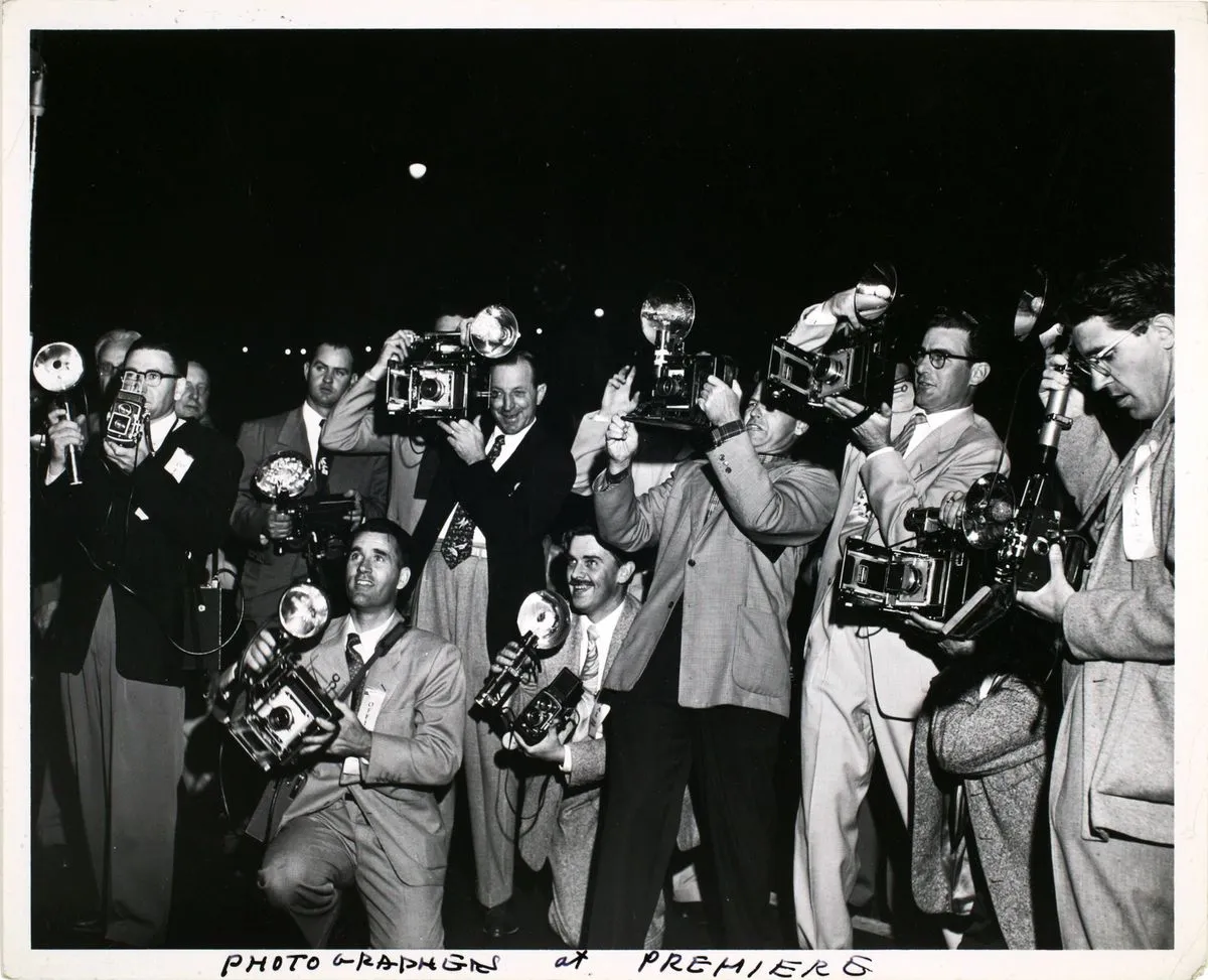 Weegee, Photographers at Premiere, ca. 1951